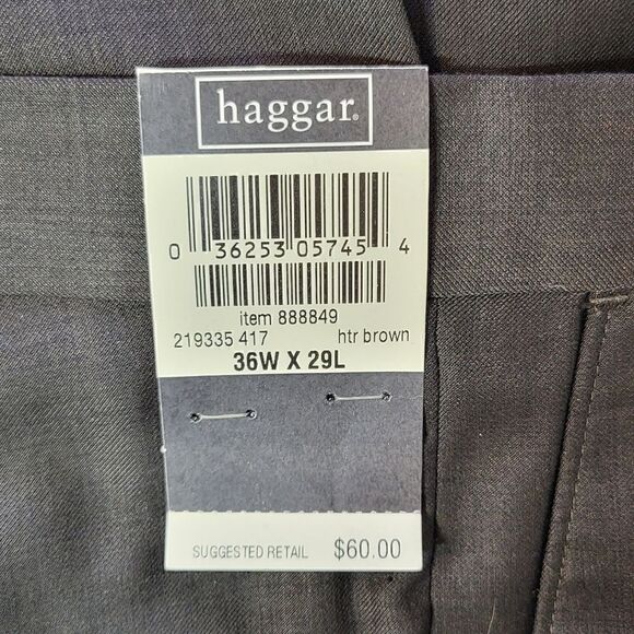 Haggar Men's Brown Pants - Picture 2 of 9